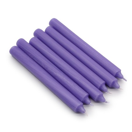 Velas a Granel de Color Sólido - Lila Rústica - Paquete de 10  - 3