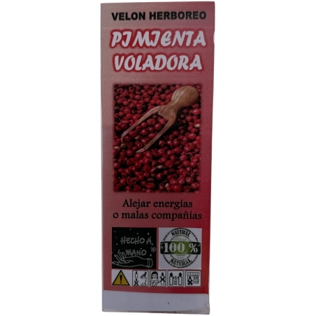 Lumânare cu aromă de plante Flying Pepper - Lumânare ezoterică 14x6cm - Alungă energiile negative sau companiile rele