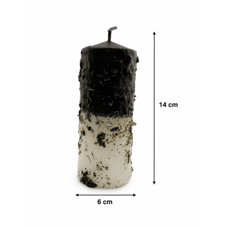 Santa Muerte Kräuterkerze – Esoterische Kerze 14x6cm – Gegen Zauber und Flüche
