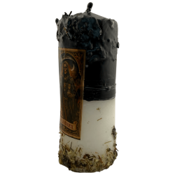 Kerze für den Heiligen Tod – Esoterische Kerze 14 x 6 cm, inklusive Öl und Ritual – Schutz