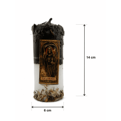 Candela speciale per Santa Morte - Candela esoterica 14x6cm con olio e rituale inclusi - Protezione
