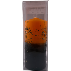 Vela de ervas para quebrar bloqueios - Vela esotérica 14x6cm - Remove obstáculos físicos e energéticos