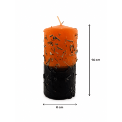 Bougie aux herbes pour lever les blocages - Bougie ésotérique 14x6cm - Élimine les obstacles physiques et énergétiques