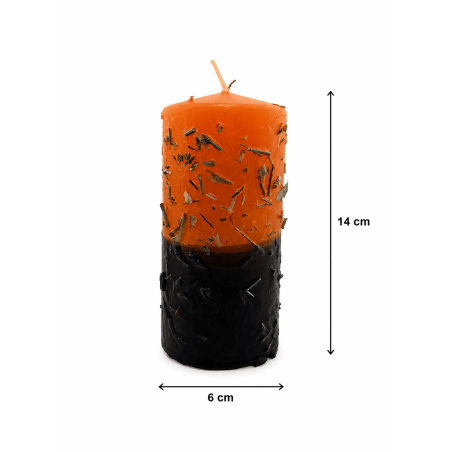 Herbal Candle for Breaking Blockages - Esoteric Candle 14x6cm - Remove physical and energetic obstacles