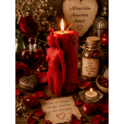 Vela Esotérica Especial Borralbor 14x6cm - Atração, Feitiços de Amor e Amor
