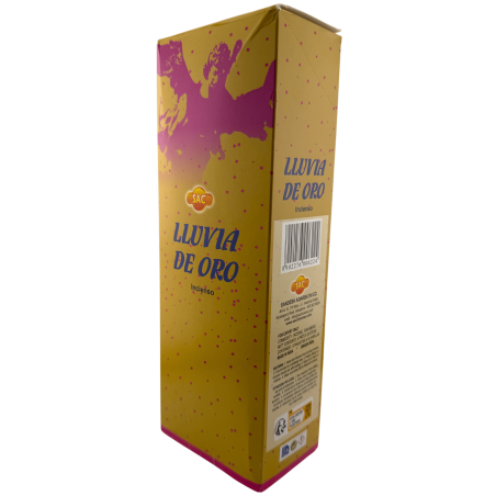 Encens SAC Golden Rain - Boîte de 6 paquets hexagonaux de 20 bâtonnets chacun, soit 120 bâtonnets d'encens
