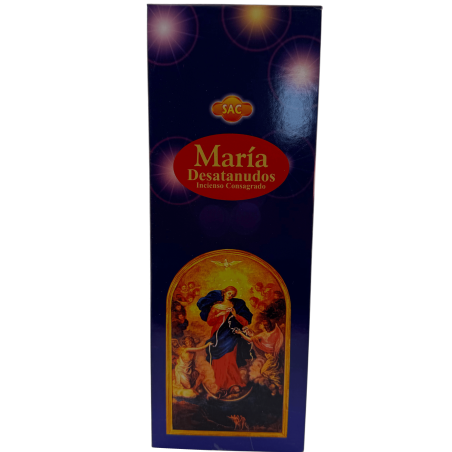 Incenso sciogli-nodi SAC Maria - Confezione da 6 pacchetti esagonali da 20 bastoncini ciascuno, per un totale di 120 bastoncini