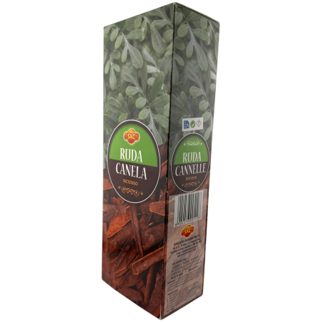 Encens SAC Ruda Canela - Caixa de 6 paquets hexagonals de 20 barretes 120 barretes d'encens