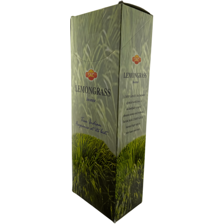 Tămâie SAC Lemongrass - Cutie cu 6 pachete hexagonale a câte 20 de bețișoare fiecare, 120 de bețișoare parfumate
