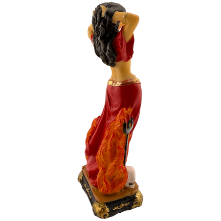 Statuetta in resina di Pomba Gira, 14 cm.