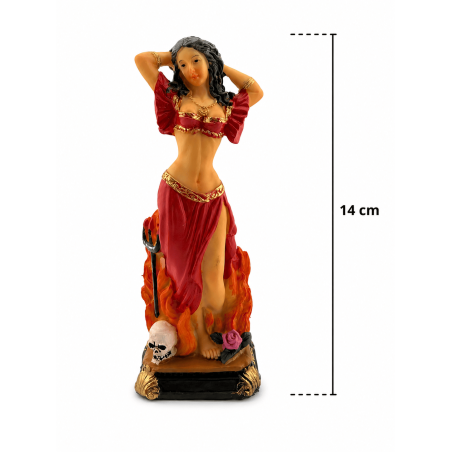 Statuetta in resina di Pomba Gira, 14 cm.