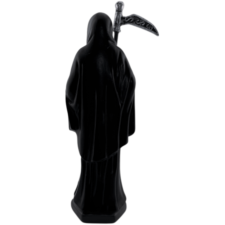 Svart Santa Muerte Resin Figur 15cm.