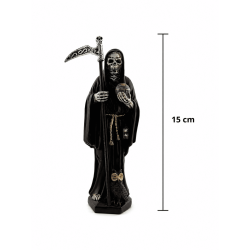 Black Santa Muerte Resin Figure 15cm.