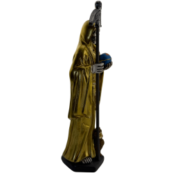 Złota figurka z żywicy Santa Muerte 15cm.