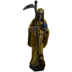 Figura Resina Santa Mort Daurada 15cm.