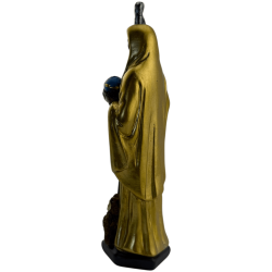 Figura de resina dourada Santa Muerte 15cm.