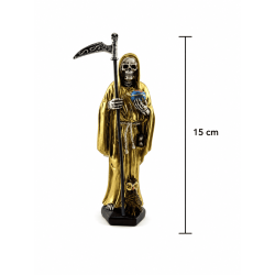 Golden Santa Muerte Resin Figur 15cm.