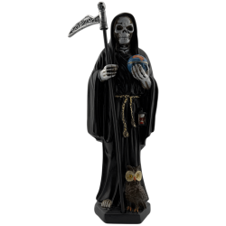 Figurine Père Noël Muerte en résine 20 cm Noir