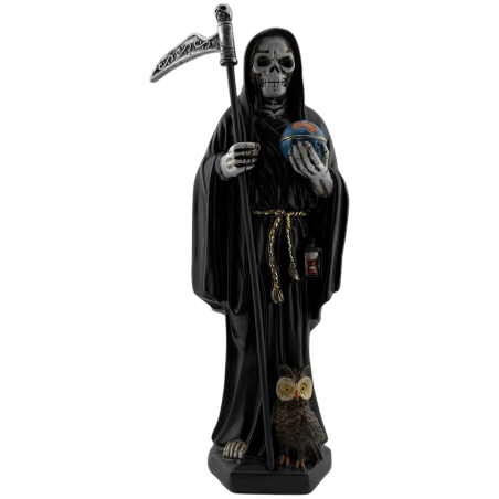 Figura Santa Muerte in resina 20 cm Nera