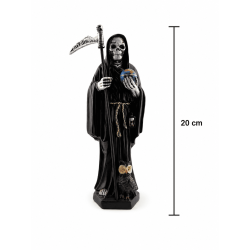 Figura Santa Muerte in resina 20 cm Nera