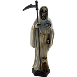 Harts Santa Muerte Figur 20cm Vit