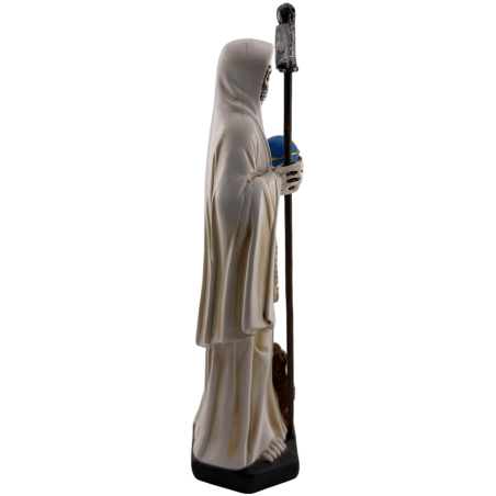 Figur Santa Muerte aus Kunstharz, 20 cm, Weiß