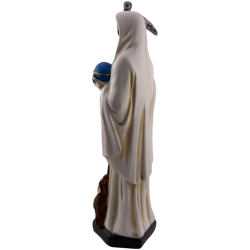 Figura Santa Muerte in resina 20 cm Bianca