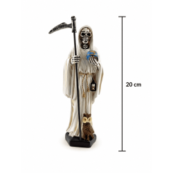 Figurine Santa Muerte en résine 20 cm Blanc