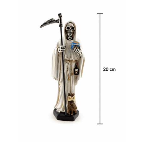 Hars Santa Muerte-figuur 20 cm wit