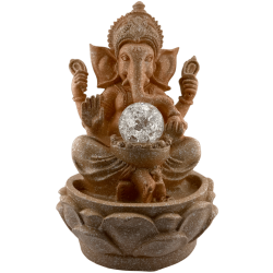 Font Aigua Resina Ganesha amb llum 18x18x29