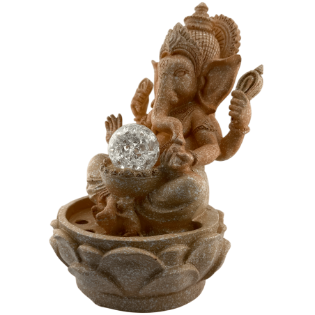 Ganesha-Harzbrunnen mit Beleuchtung 18x18x29
