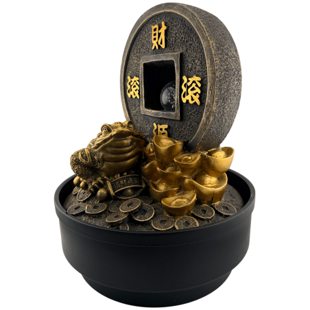 Feng Shui Harzbrunnen mit Beleuchtung, 21 x 21 x 30 cm