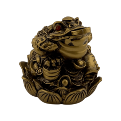 カエル（金運カエル） - 金運、繁栄、守護 - 6.5x6.5x7cm - 風水