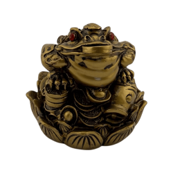 Sapo de la Riqueza Kaeru - Dinero, Prosperidad y Protección - 6,5x6,5x7cm - Feng Shui