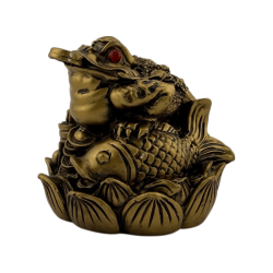 Ropucha bogactwa Kaeru – Pieniądze, dobrobyt i ochrona – 6,5x6,5x7 cm – Feng Shui