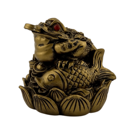 Rospo della ricchezza Kaeru - Denaro, prosperità e protezione - 6,5x6,5x7cm - Feng Shui