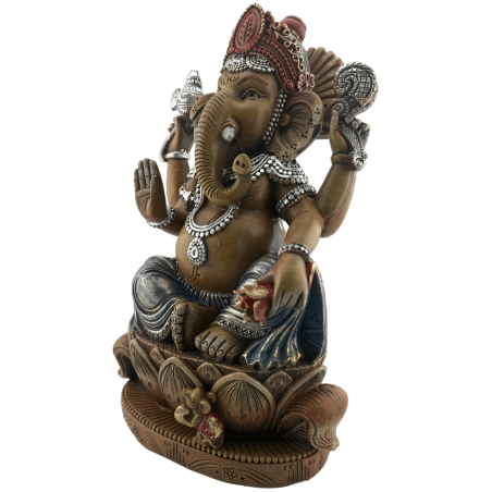 Figura Ganesha Resina 17x13x27cm