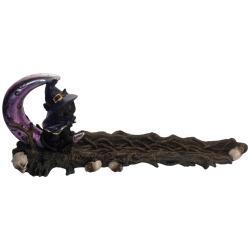 Zwarte Kat Heks Wierookhouder 29x5,5x9,5cm