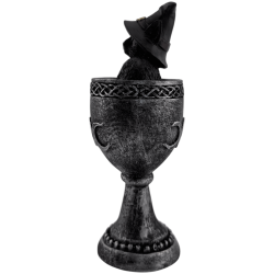 Zwarte kat Wicca harsbeker 6,5x6x15,7 cm