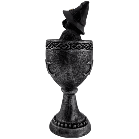 Cupă Wicca din rășină cu pisică neagră 6,5x6x15,7cm