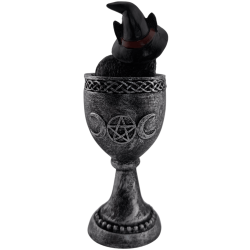 Czarny Kot Kubek z Żywicy Wicca 6,5x6x15,7 cm