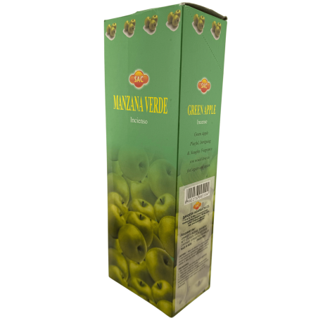 Tămâie SAC Green Apple - Cutie cu 6 pachete hexagonale a câte 20 de bețișoare fiecare, 120 de bețișoare parfumate
