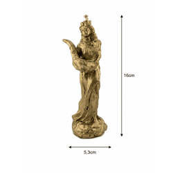 Bougie Déesse de la Fortune Dorée - 16x5,3cm.