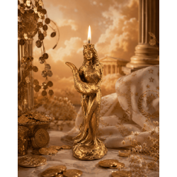 Lumânare Zeița Norocului de Aur - 16x5.3cm.