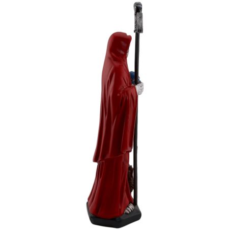 Figura in resina rossa di Santa Muerte 15 cm.