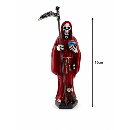 Red Santa Muerte Resin Figure 15cm.