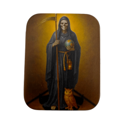 Figura Resina Santa Mort Negra 5cm de llauna