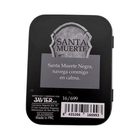 Figura Resina Santa Mort Negra 5cm de llauna