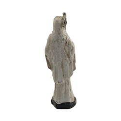 Figurină din rășină Santa Muerte albă de 5 cm în tablă