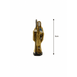 Golden Santa Muerte Resin Figure 5cm in tin
